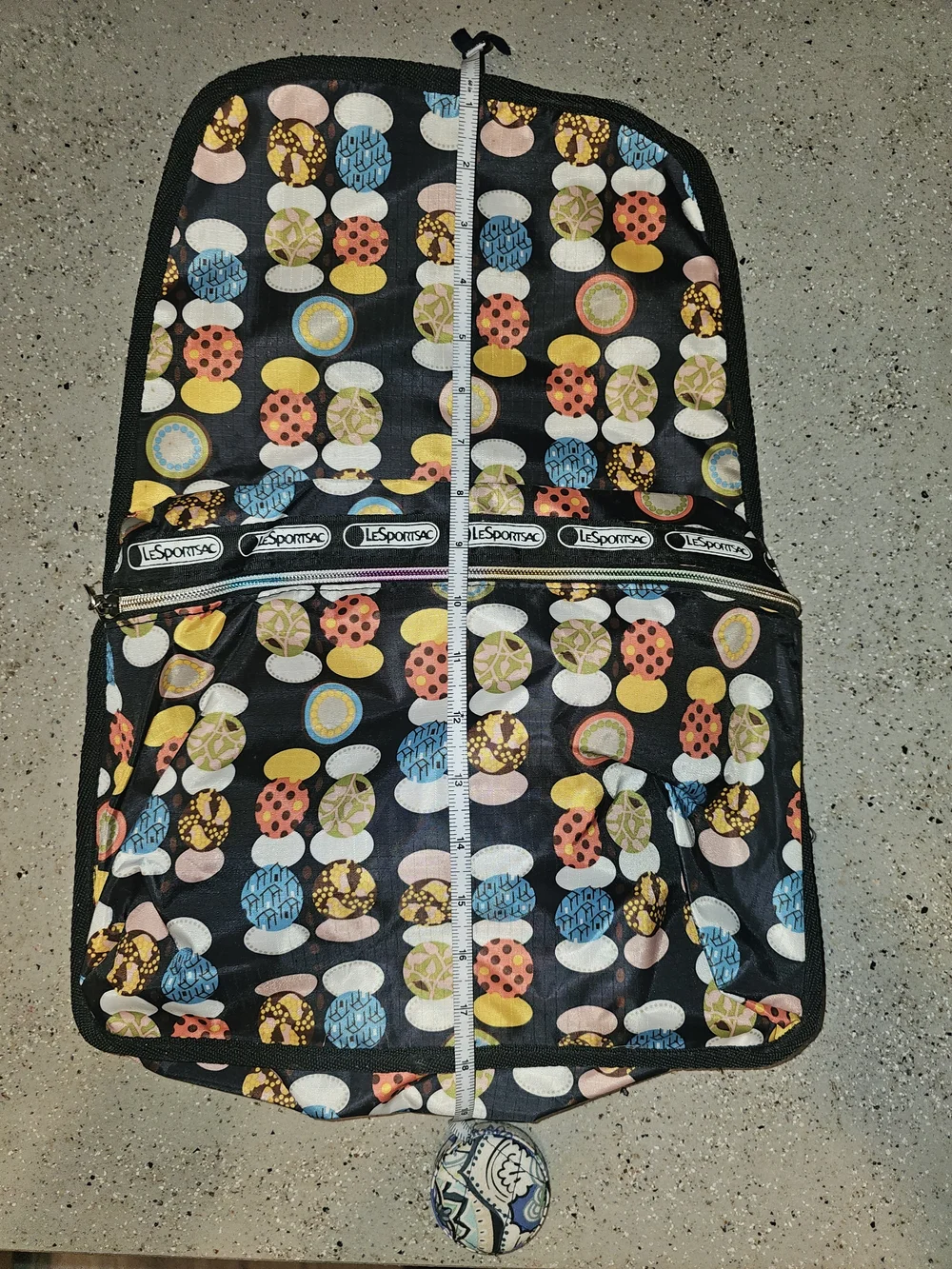 LeSportsac Navy Polka Dot Pattern Backpack